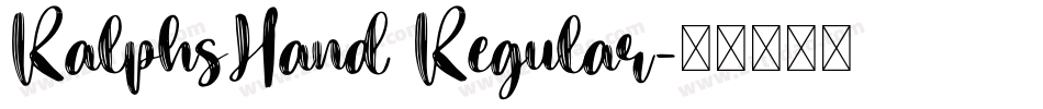 RalphsHand Regular字体转换
